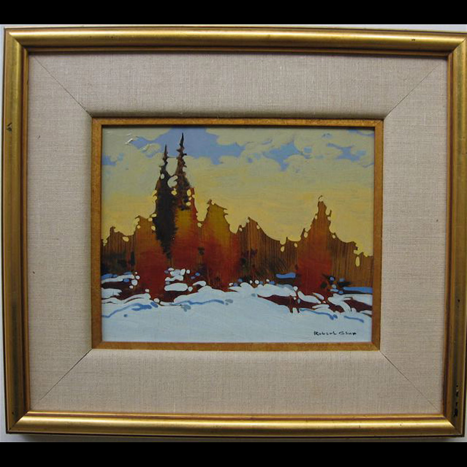 Appraisal: WINTER LANDSCAPE ROBERT GENN - CANADIAN OIL ON PANEL Height