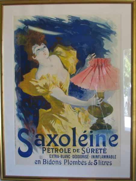 Appraisal: Massive French Advertisement for Saxoleine signed ''Gheret'' '' x ''