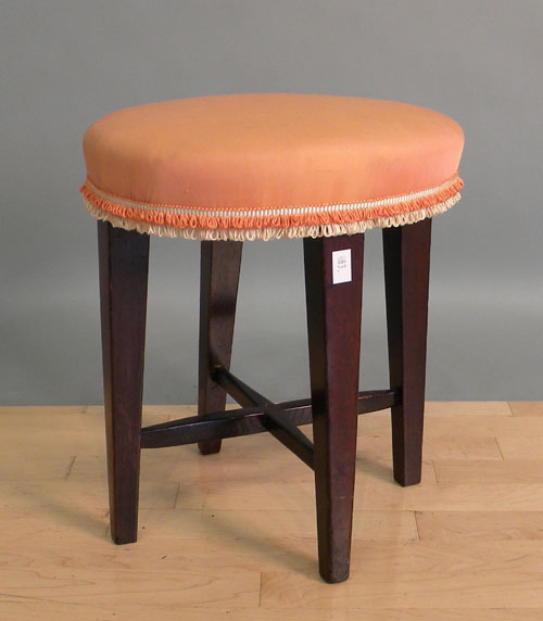 Appraisal: English mahogany stool early th c h w d