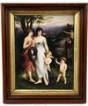 Appraisal: KPM FIGURAL PLAQUE - Pastoral Allegory with woman in classical