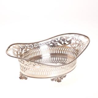 Appraisal: Tiffany Co reticulated sterling silver basket Tiffany Co reticulated sterling