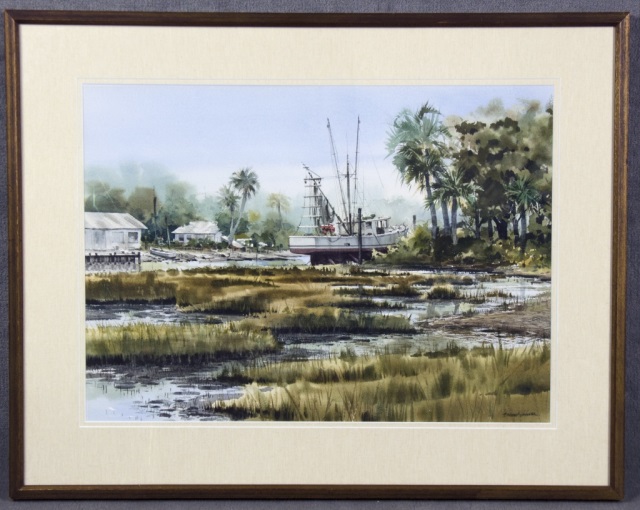 Appraisal: Ernest JohnsonAmerican Salem VA d Watercolor on paper Low Country