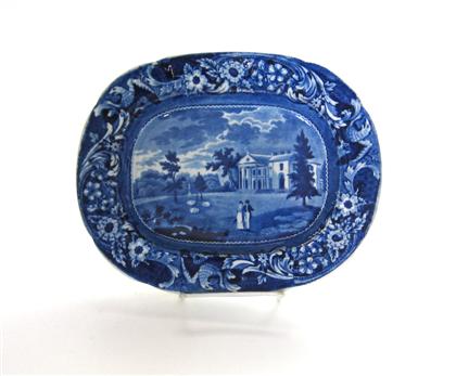 Appraisal: Staffordshire historical blue transferware small platter joseph stubbs burslem -