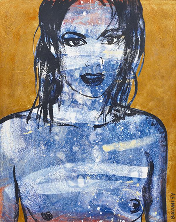 Appraisal: DAVID BROMLEY born Belinda Blue acrylic on canvas signed lower