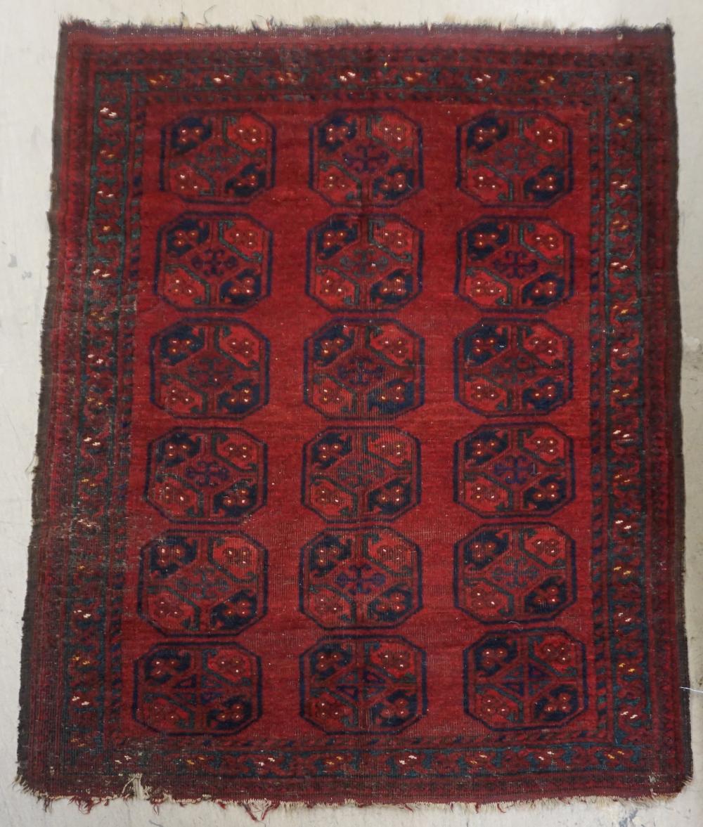 Appraisal: AFGHAN RUG FT IN X FT INAfghan Rug Dimensions ft