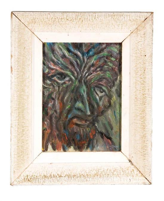 Appraisal: PORTRAIT BY ANDRE MASSON FRANCE - Oil on board signed