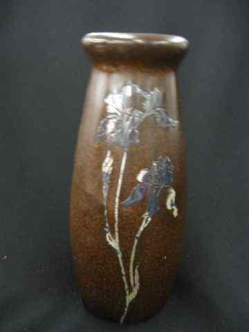 Appraisal: Heintz Sterling Bronze Vase orchid decor shape B signed ''