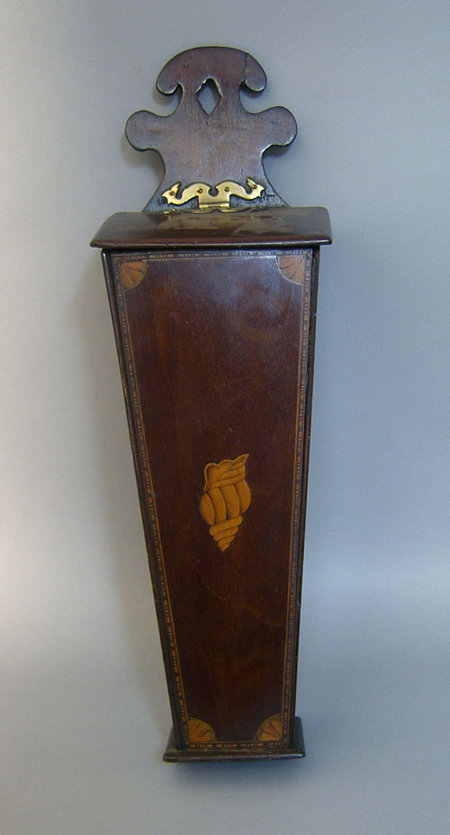 Appraisal: English mahogany pipe box late th c h x d