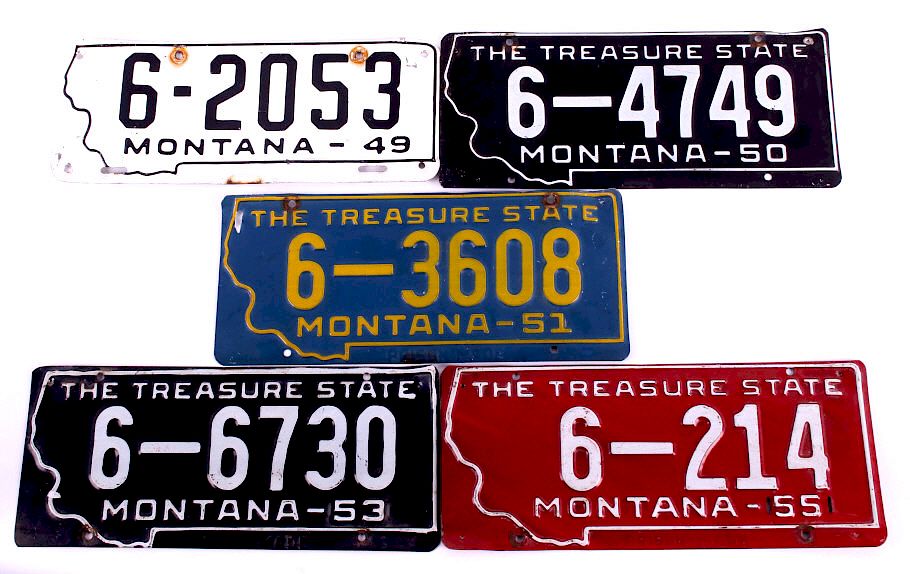 Appraisal: Montana Prison Made License Plates 's This is a collection