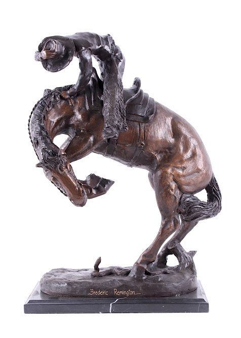 Appraisal: Frederic Remington Rattlesnake Bronze Sculpture For bidding in this lot