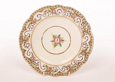 Appraisal: An English porcelain plate circa - of lobed form painted