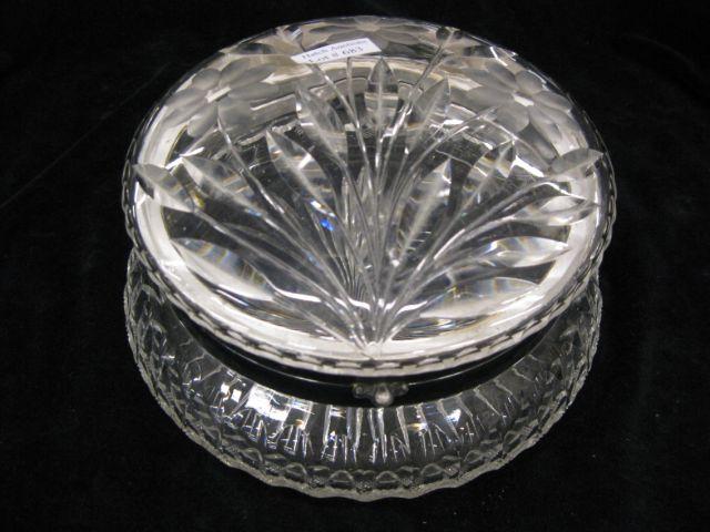 Appraisal: Cut Glass Large Dresser Bowl silverplate collar floral design diameter