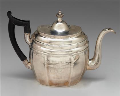 Appraisal: Silver tea potjoseph shoemaker philadelphia circa