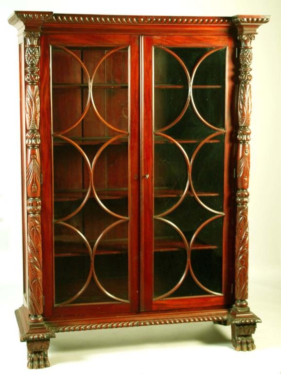 Appraisal: An elaborate Colonial Revival late th century curio cabinet possibly