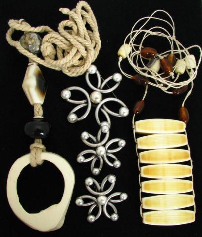 Appraisal: Emporio Armani jewelry consisting of ''bone'' and bead ethnic style