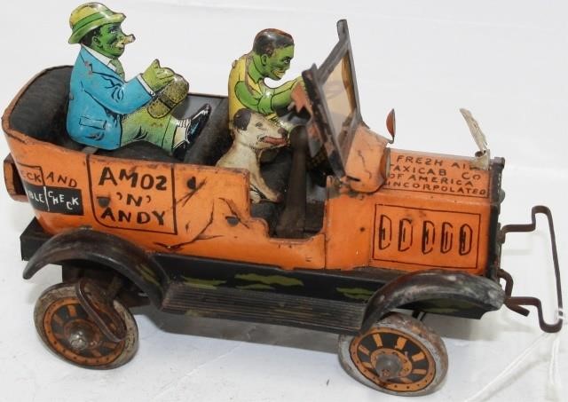 Appraisal: MARX TIN LITHOGRAPH WIND-UP CAR AMOS N ANDY WORKING CONDITION