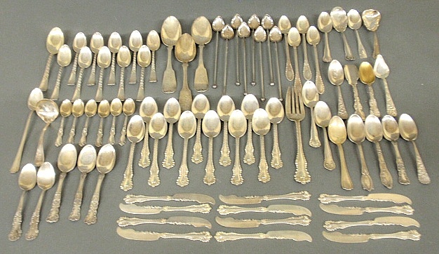 Appraisal: - Large group of sterling silver spoons and other flatware