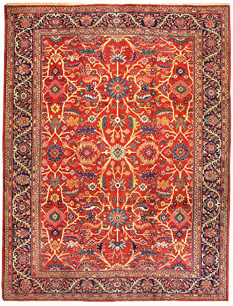 Appraisal: A Mahal carpet Central Persia late th century size approximately