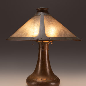 Appraisal: Dirk Van Erp Dutch-American - Table Lamp with Vented Cap