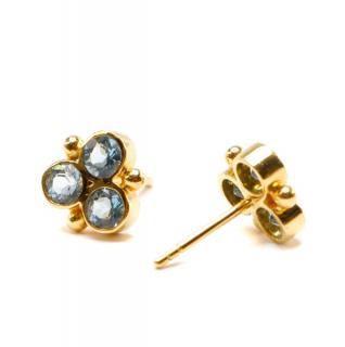 Appraisal: Pair k Yellow Gold Aquamarine Earrings A pair of k