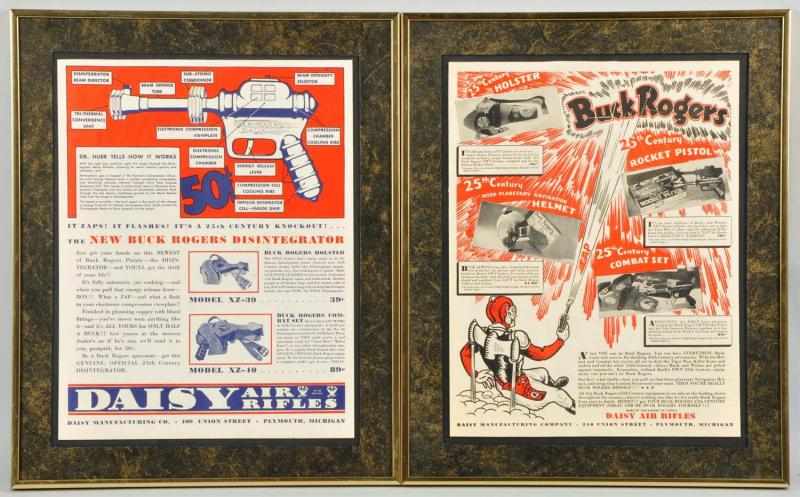 Appraisal: Lot of Buck Rogers Daisy Pistol Advertisements Description Both are