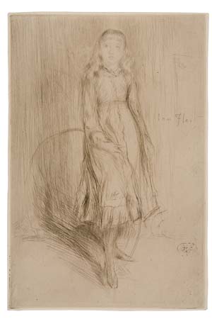 Appraisal: JAMES A M WHISTLER Florence Leyland Drypoint printed in dark