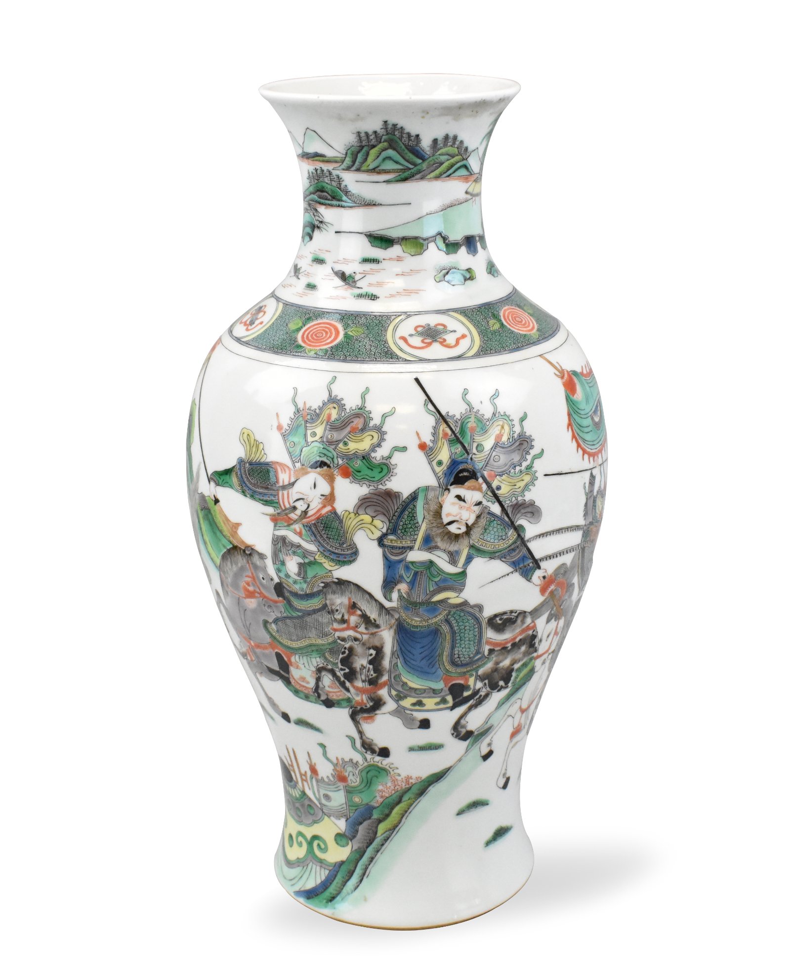 Appraisal: Large Chinese th C porcelain vase of inverted baluster form