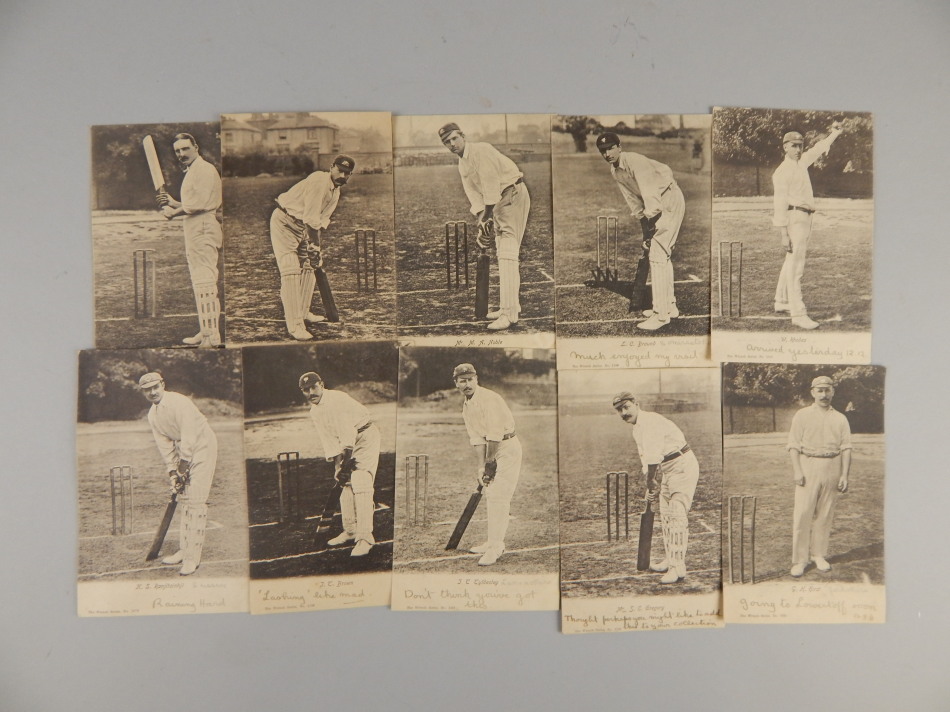 Appraisal: A collection of cricket related postcards from the Wrench Series