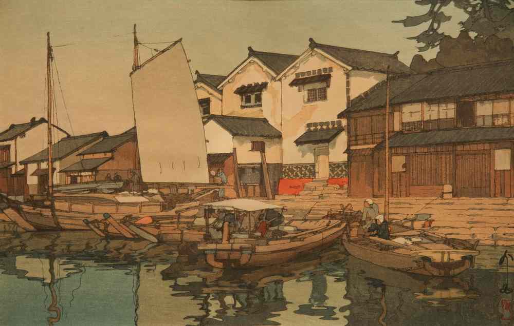 Appraisal: JAPANESE WOODBLOCKS - Five Shin Hanga Oban all by Hiroshi