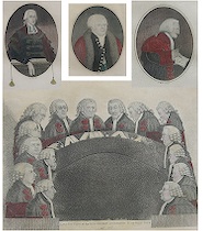 Appraisal: A collection of Four framed antique hand colored etchings of