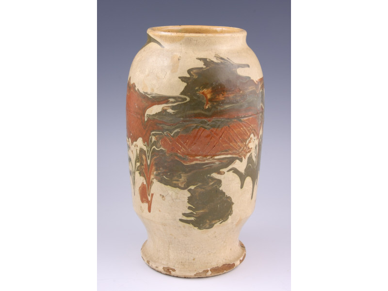 Appraisal: NC Pottery Vase att Auman Glazed by CB Maston footed