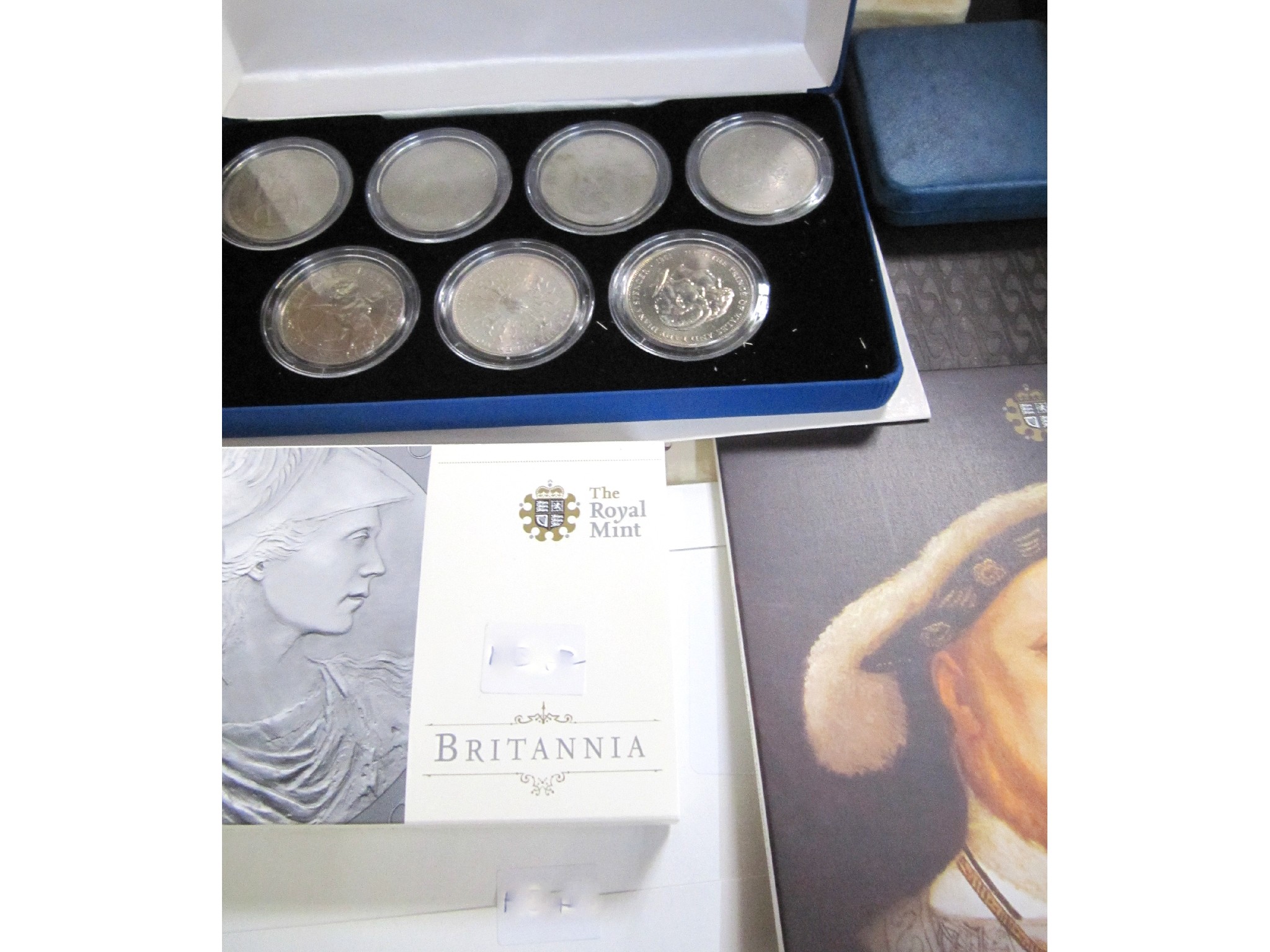 Appraisal: A tray lot of silver proof coins banknote etc