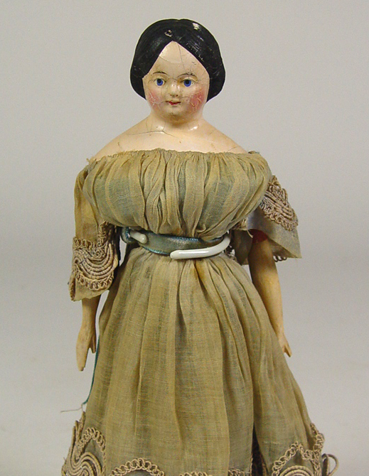 Appraisal: German Milner Model Doll Circa 's Paper mache doll Shoulderhead