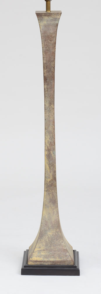 Appraisal: STEWART ROSS FOR JAMES HANSEN FLOOR LAMP Patinated bronze and