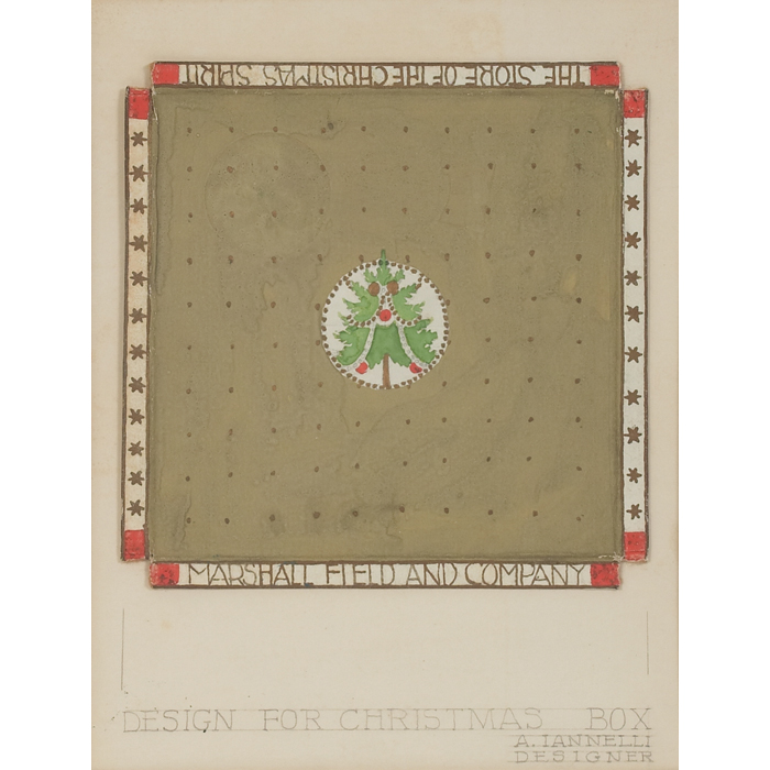 Appraisal: Alphonso Iannelli Christmas box design done for Marshall Field and