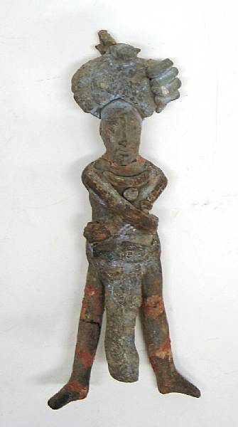 Appraisal: A Mayan standing figure Jaina Circa - A D restoration