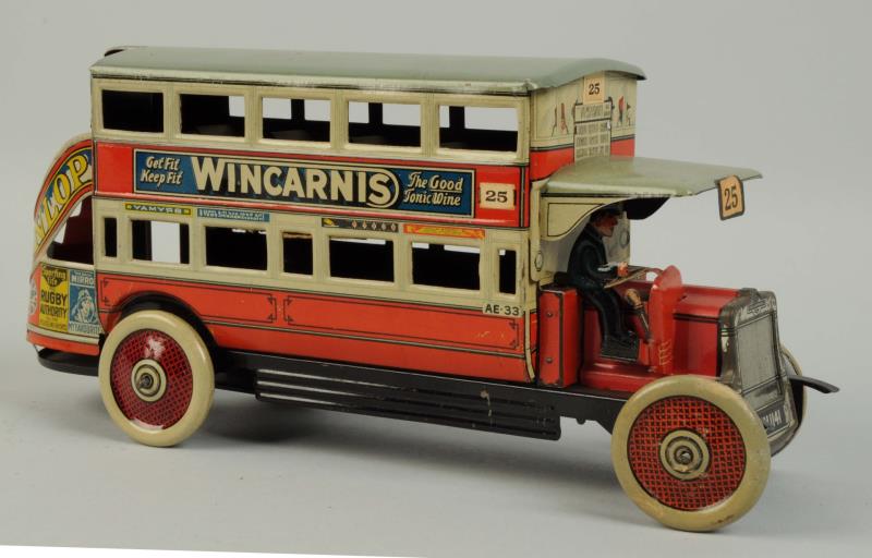 Appraisal: German Tin Litho Tippco London Bus Marked Wincarnis on one