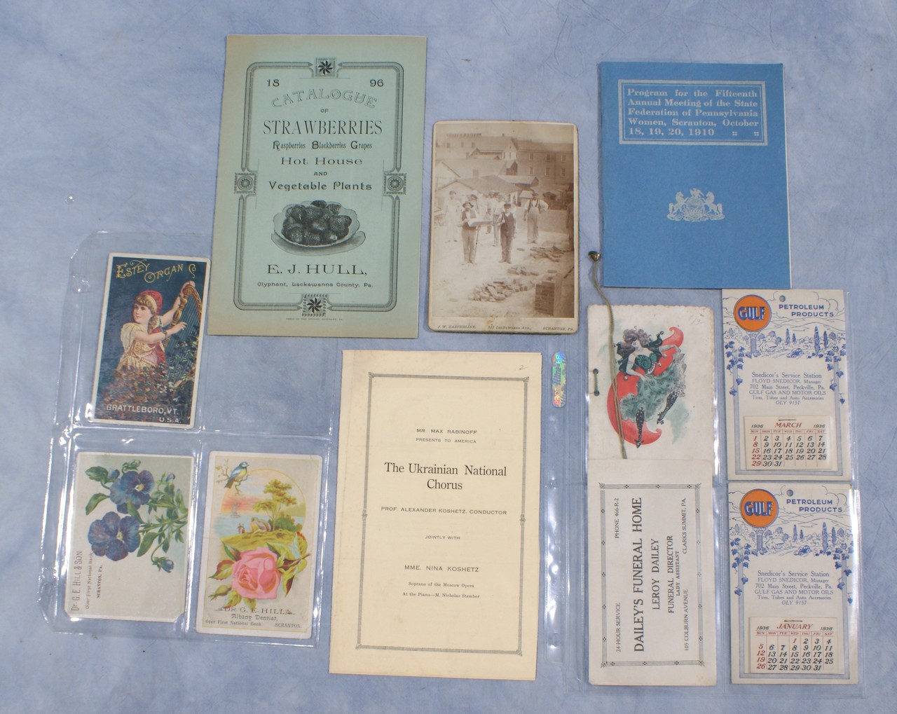 Appraisal: Lackawanna County PA albums to include Theatrical programs photographs trade