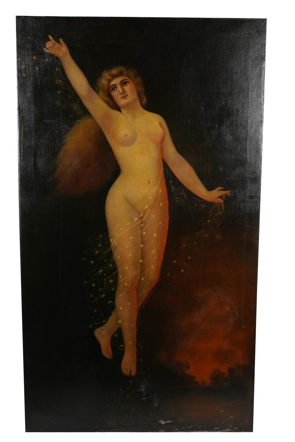 Appraisal: ASTLEY DAVID MIDDLETON COOPER NUDE WITH STARS oil canvas signed