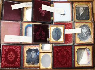 Appraisal: Mid Th C Photos Folding Cases Including Gutta Percha Mather