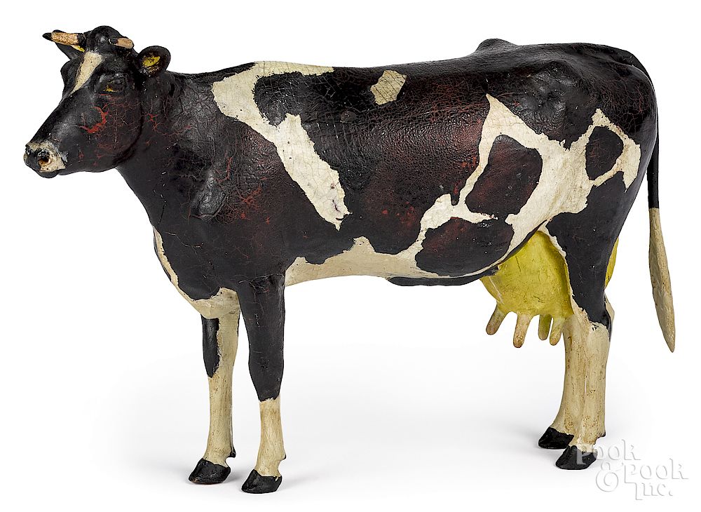 Appraisal: John Reber carved gessoed and painted cow John Reber Lehigh