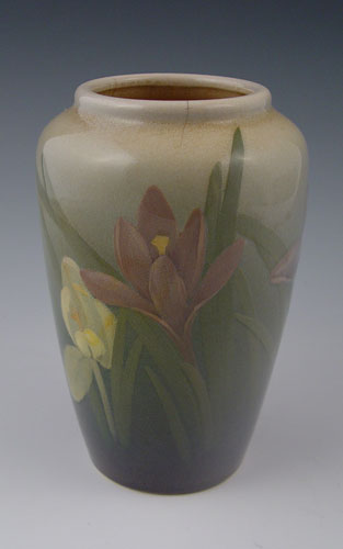 Appraisal: ROOKWOOD POTTERY VASE PAINTED BY SARA SAX Floral decorated standard