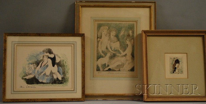 Appraisal: Marie Laurencin French - Lot of Three Images for Books