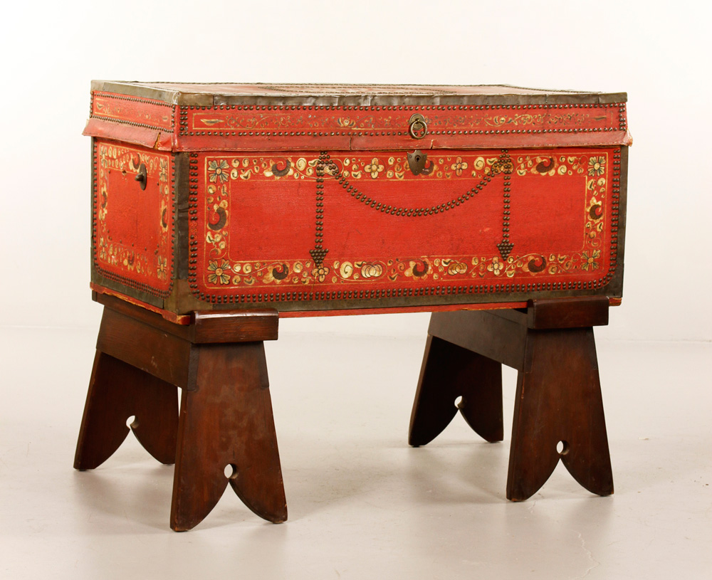 Appraisal: - th C Camphor Trunk th century China trade trunk