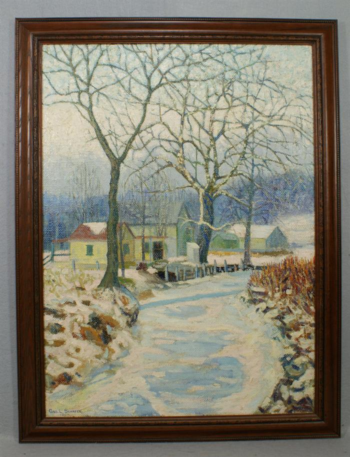 Appraisal: George Leslie Schafer American titled verso on stretcher Brandywine Creek