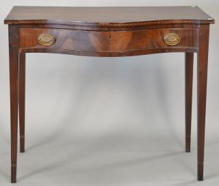 Appraisal: Margolis mahogany server with drawer with handwritten paper label This