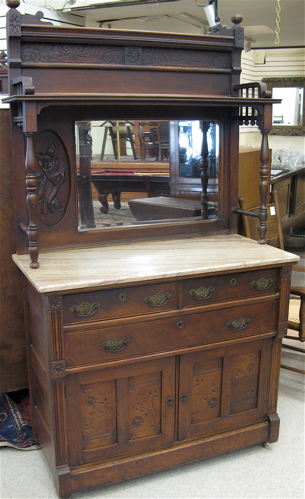 Appraisal: VICTORIAN WALNUT SIDEBOARD Eastlake style last quarter of the th