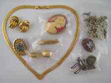 Appraisal: A quantity of costume jewellery including a yellow metal tests