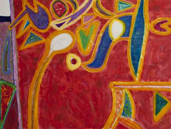 Appraisal: Gillian Ayres b Rufous etching printed in colours with carborundum