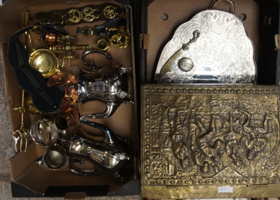 Appraisal: A collection of trays to include silver plated coffee and